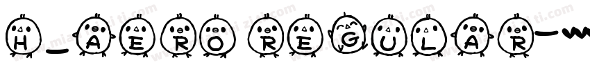 H_Aero Regular字体转换